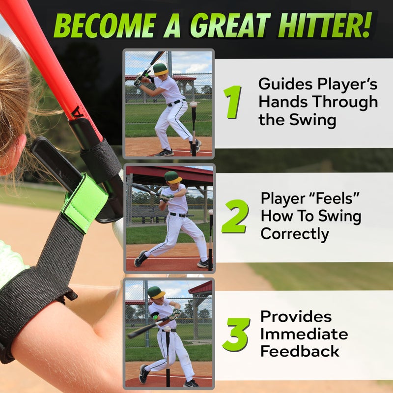SWINGRAIL Baseball/Softball Swing Trainer Aid (2-Pack) Equipment for Batting and Hitting - Image 2